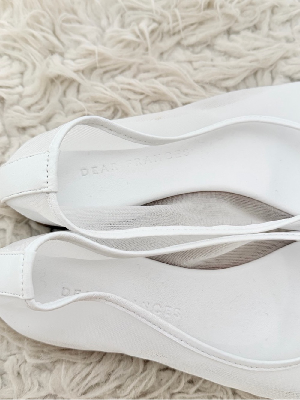 Dear Frances Balla Mesh Ballet Flats - White - Picture 2 of 10